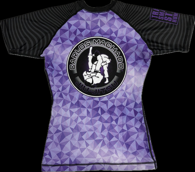 Girls Purple Diamond Rash Guard - CMJJ Gear