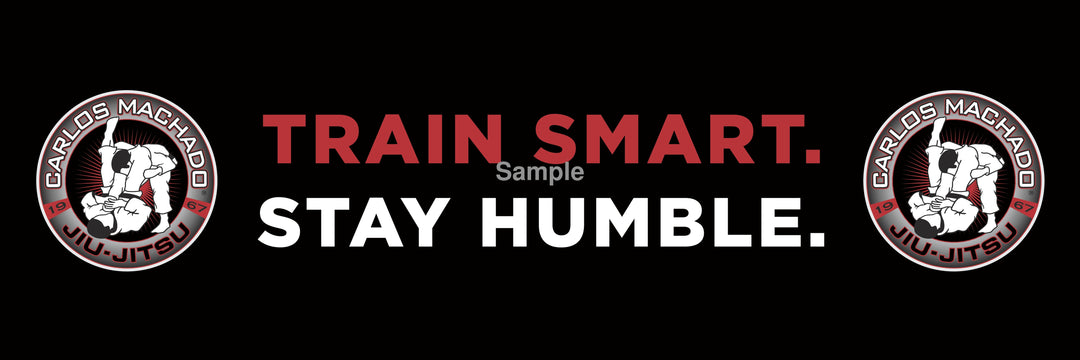Train Smart Red and Black Banner - Carlos Machado Jiu-Jitsu Gear