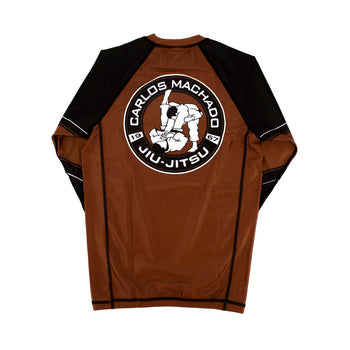 Angled CMJJ Long Sleeve Rash Guard: Ranked White - Black - CMJJ Gear