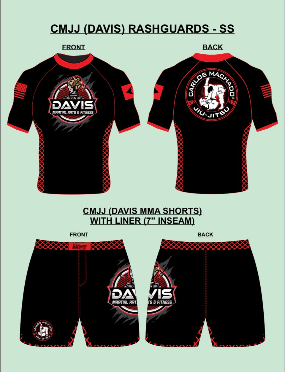 Davis Martial Arts & Fitness  No Gi Uniform - CMJJ Gear