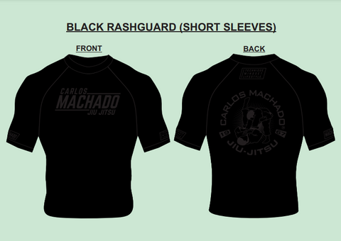 CMJJ Black Out Short Sleeve Rash Guard - Youth - CMJJ Gear