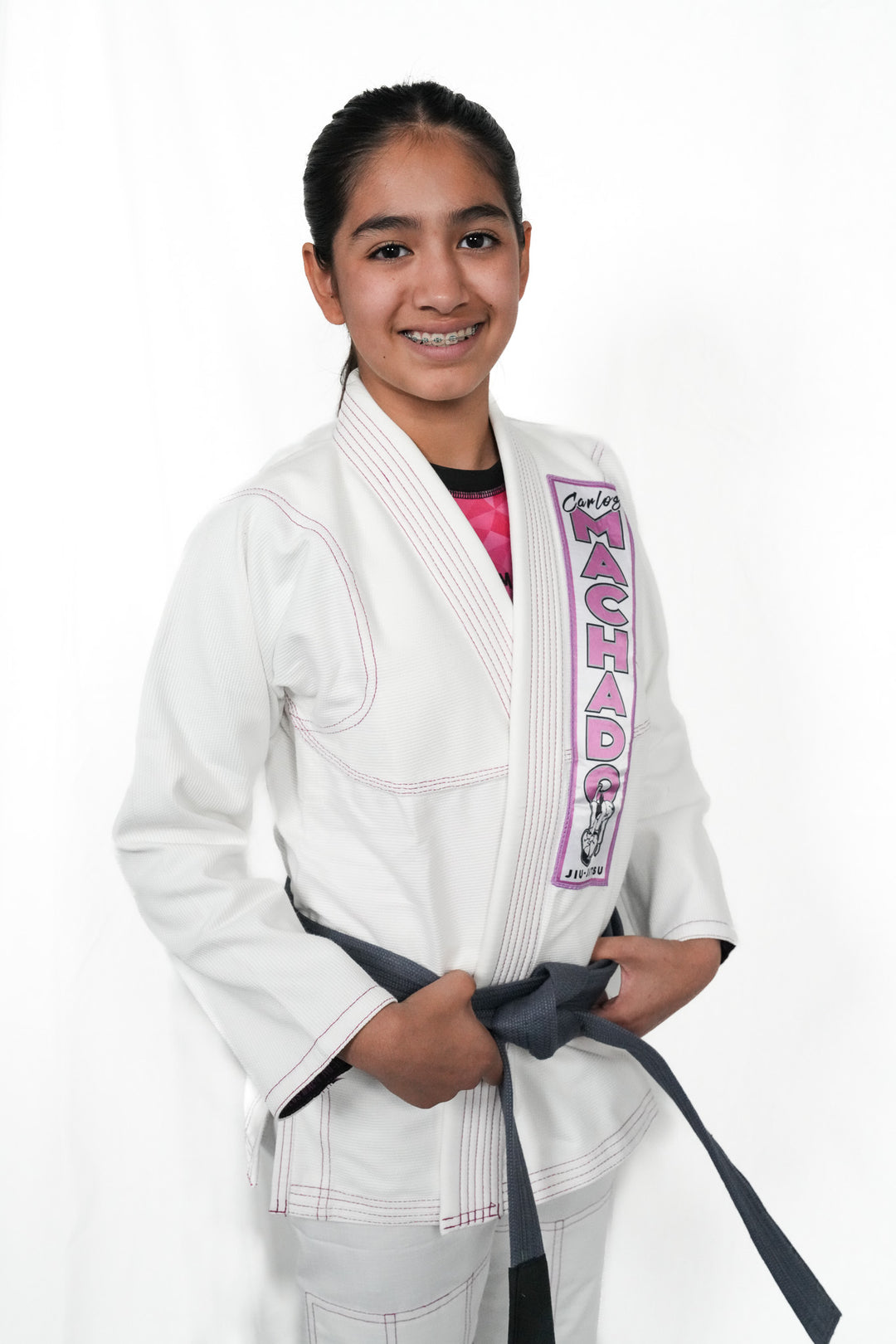 Ladies White-Purple Academy Uniform