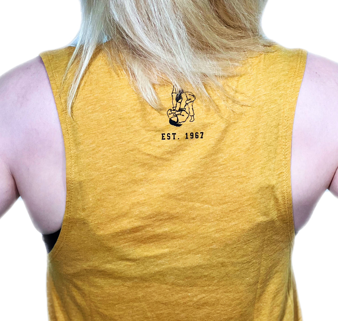 Antique Gold Ladies Muscle Tank - CMJJ Gear