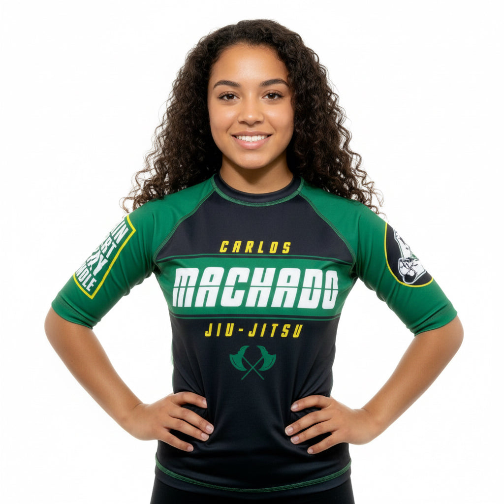 Angled CMJJ Short Sleeved Rash Guard - Youth - CMJJ Gear