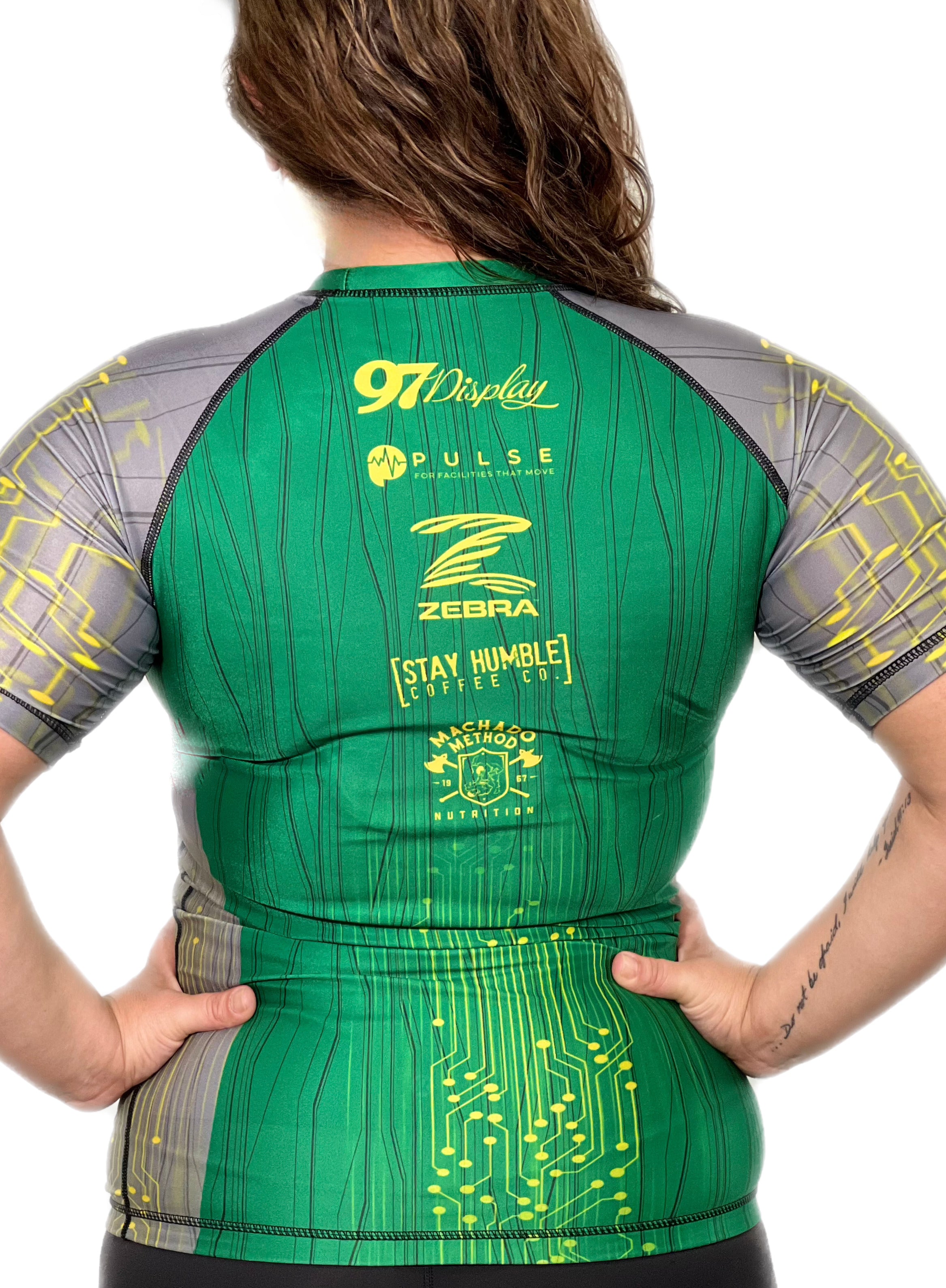 Green Matrix Rash Guard - CMJJ Gear