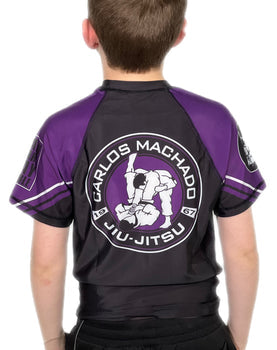 Angled CMJJ Short Sleeved Rash Guard - Youth - CMJJ Gear