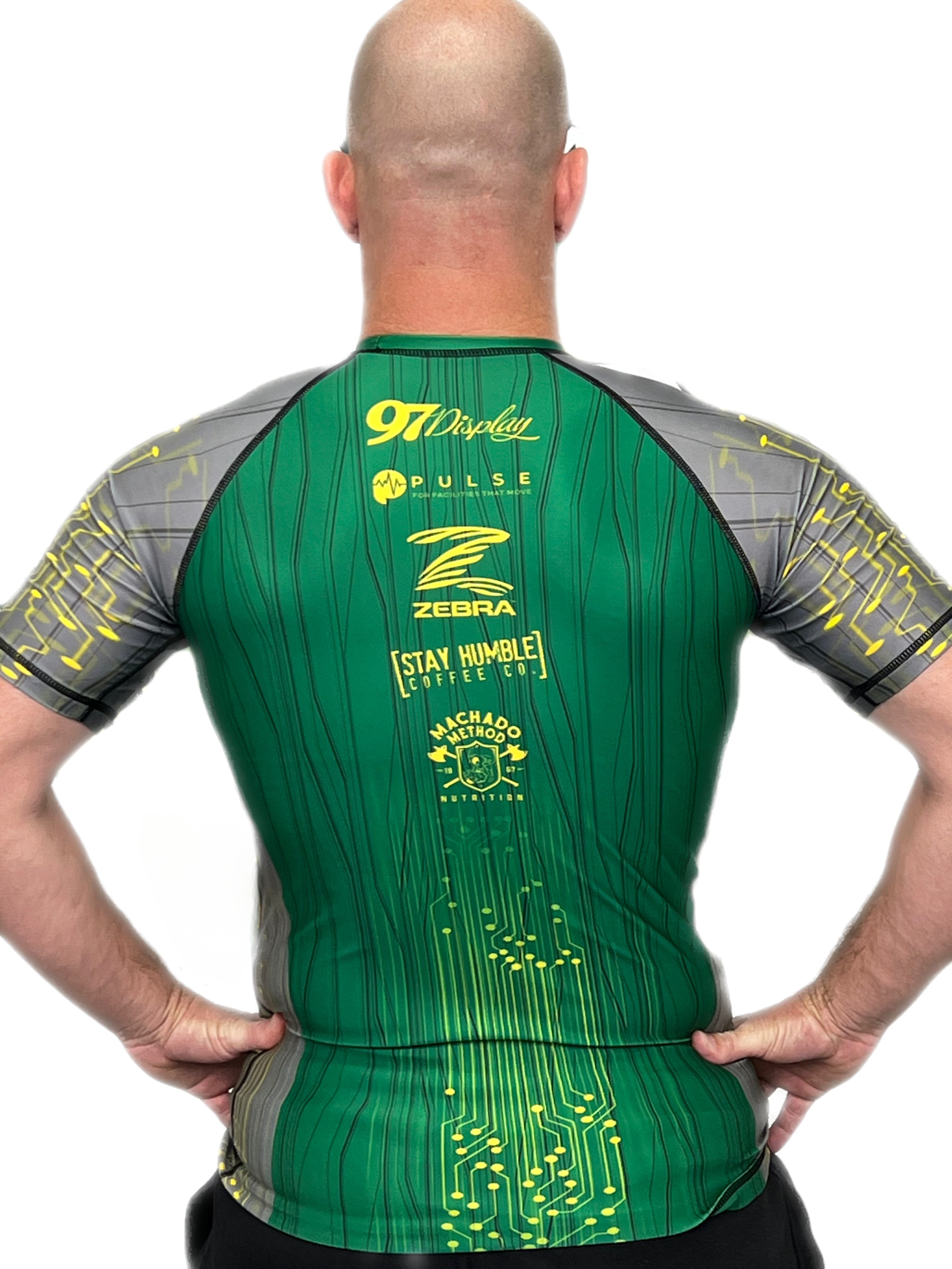 Green Matrix Rash Guard - CMJJ Gear