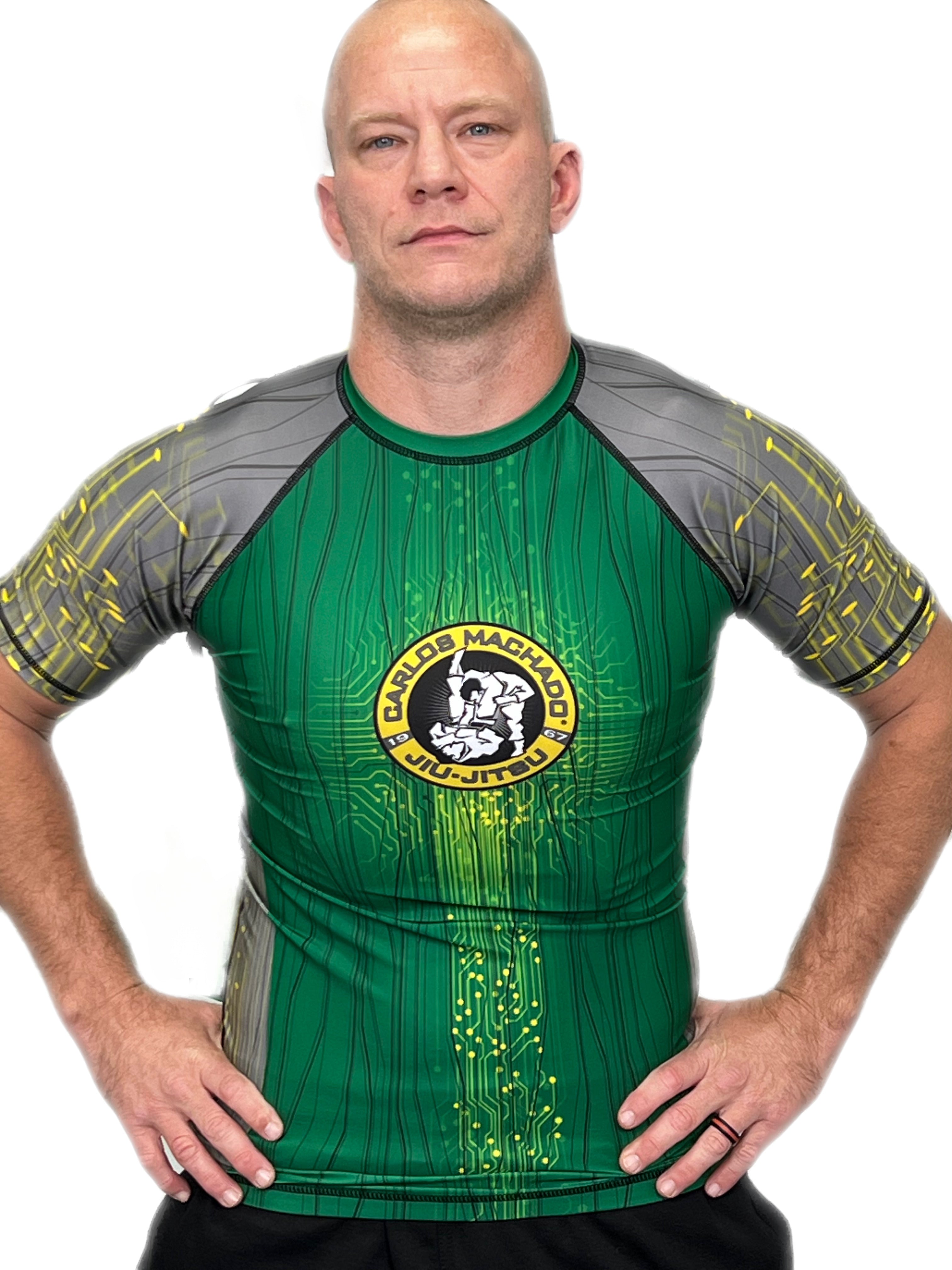 Green Matrix Rash Guard - CMJJ Gear