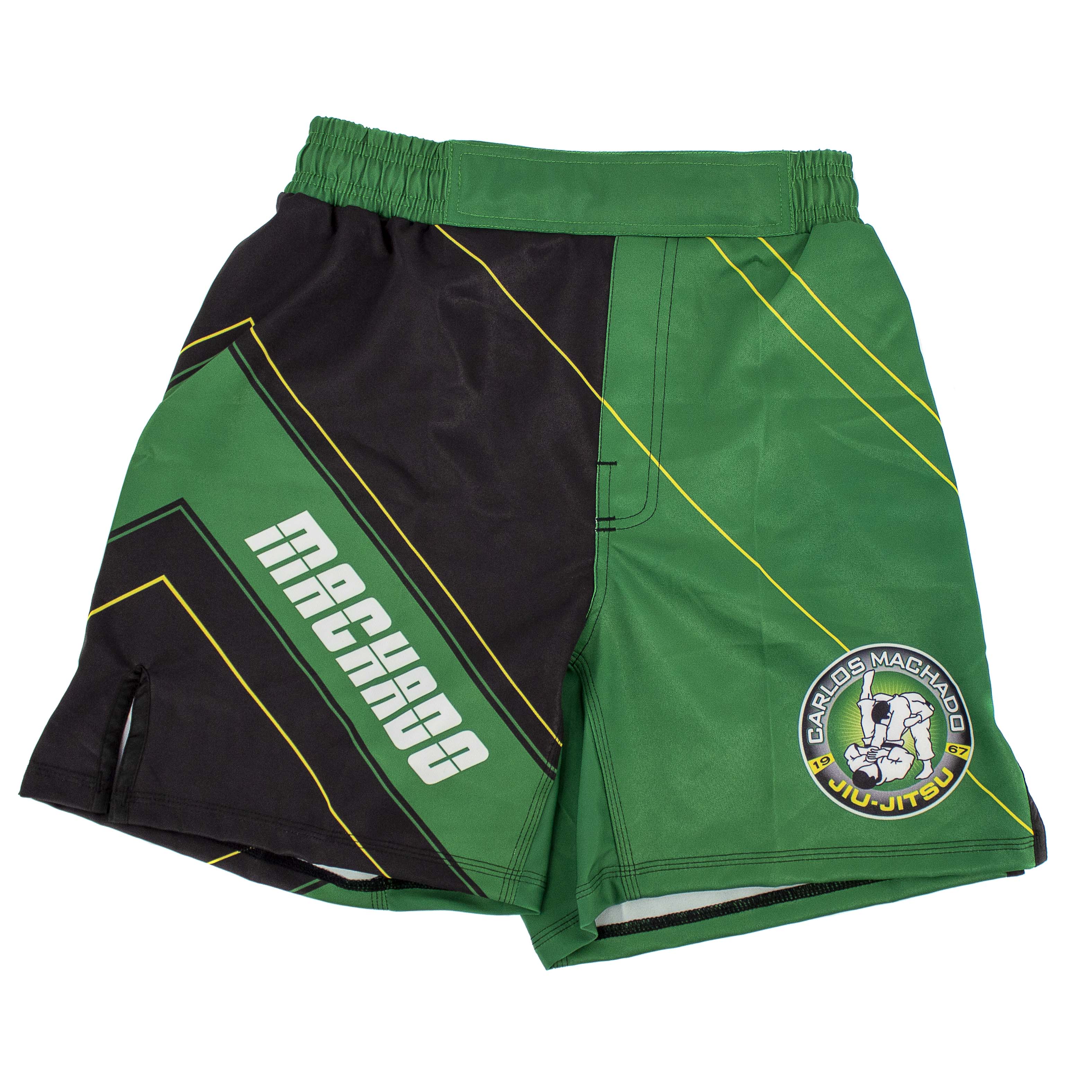 Angled CMJJ  Green / Yellow Shorts - CMJJ Gear