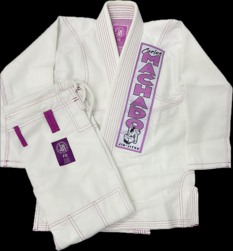 Ladies White-Purple Academy Uniform - CMJJ Gear