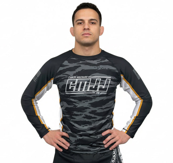 CMJJ Tiger Camo Rash Guard - Long Sleeve - CMJJ Gear