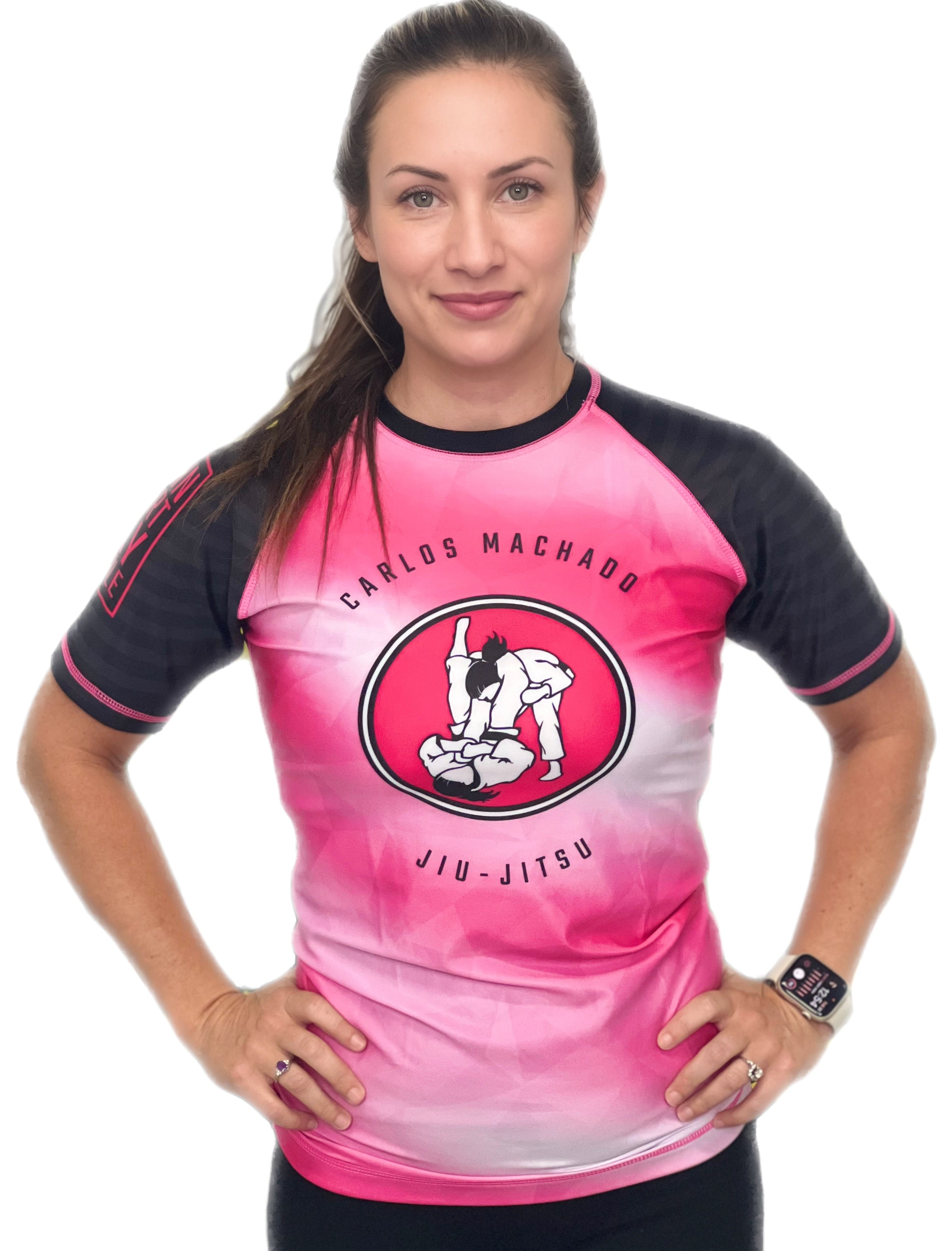 Ladies Pink Diamond Rash Guard - CMJJ Gear