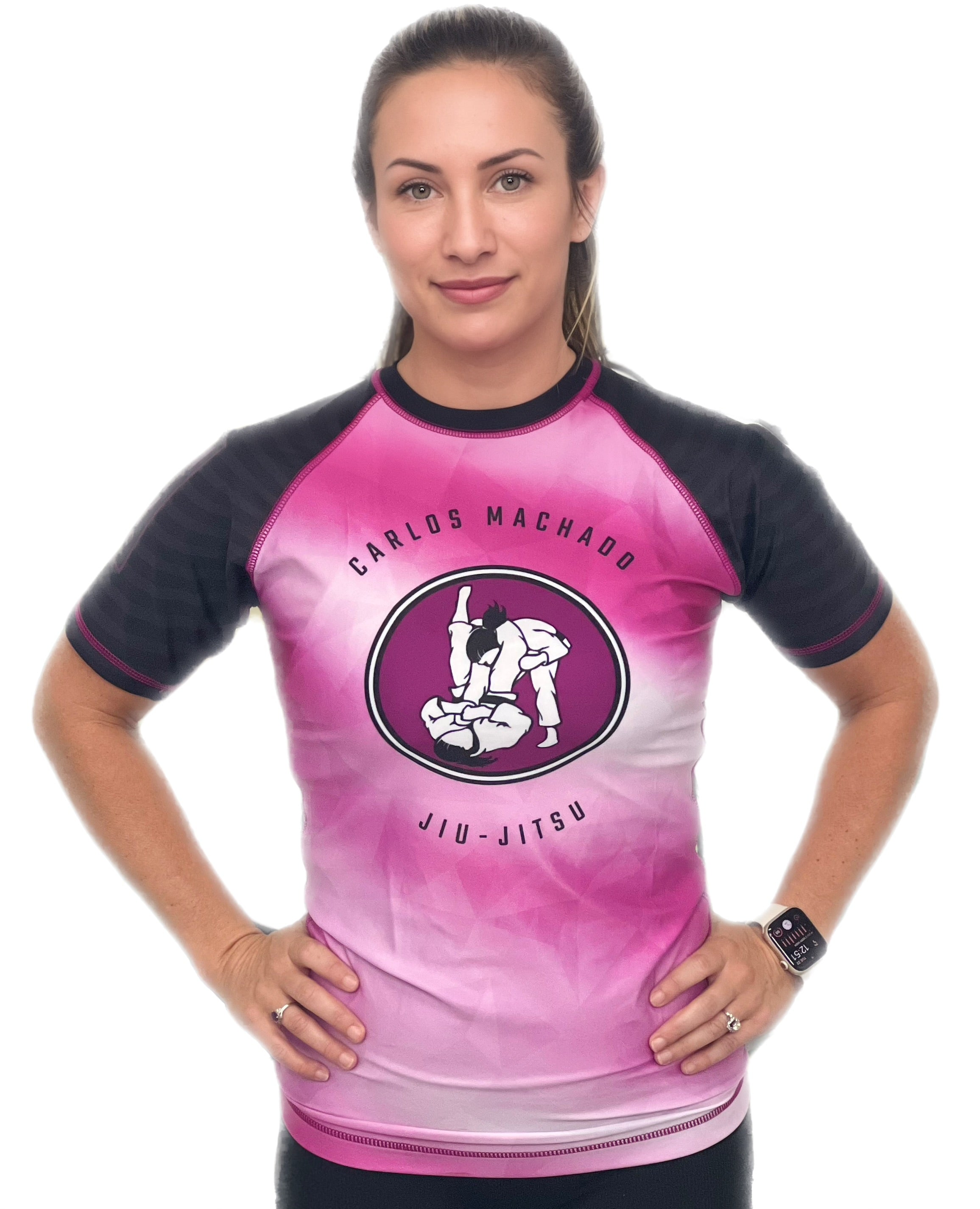 Ladies Purple Diamond Rash Guard - CMJJ Gear