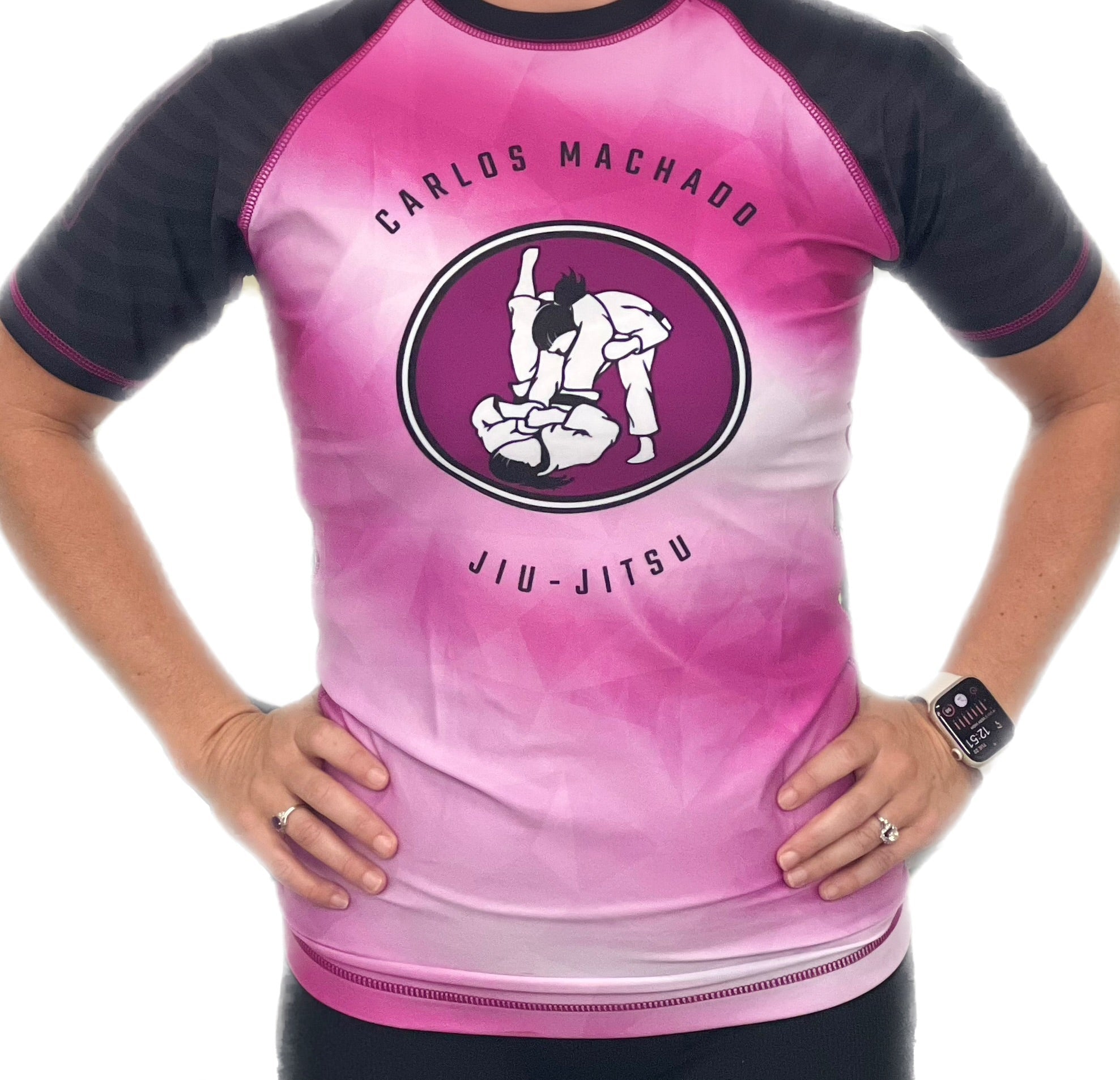 Girls Purple Diamond Rash Guard - CMJJ Gear