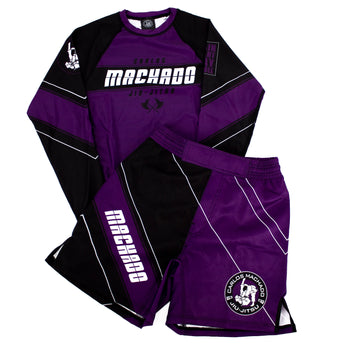 Angled CMJJ Long Sleeve Rash Guard: Ranked White - Black - CMJJ Gear