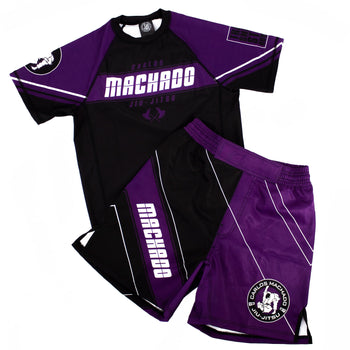 Angled CMJJ Short Sleeve Rash Guard: Ranked White - Black - CMJJ Gear