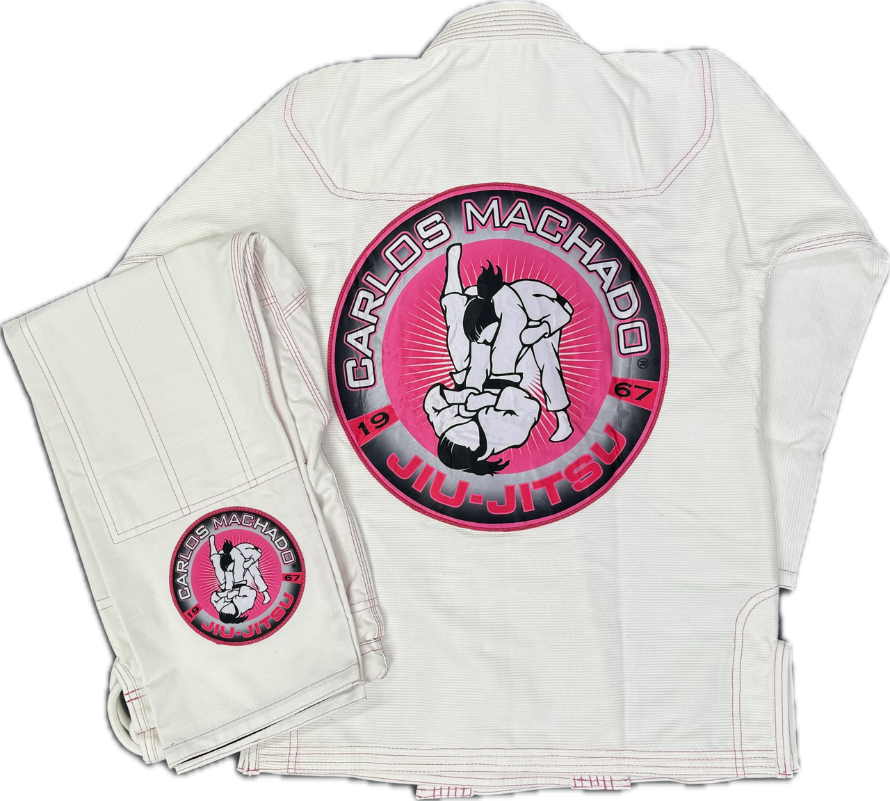 Ladies White-Pink Academy Uniform - CMJJ Gear