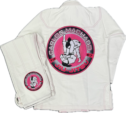 Ladies White-Pink Academy Uniform - CMJJ Gear