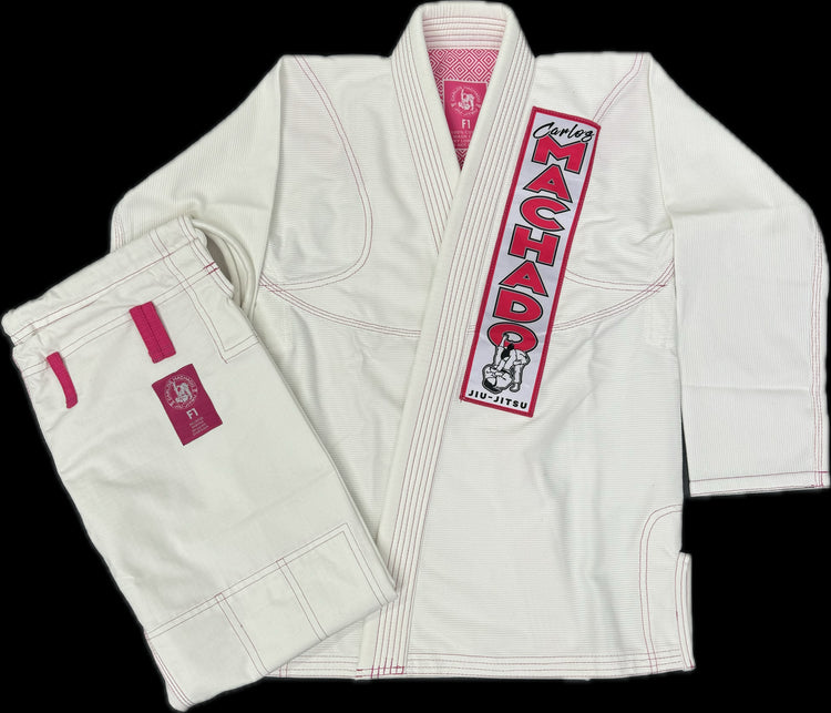 Ladies White-Pink Academy Uniform - CMJJ Gear