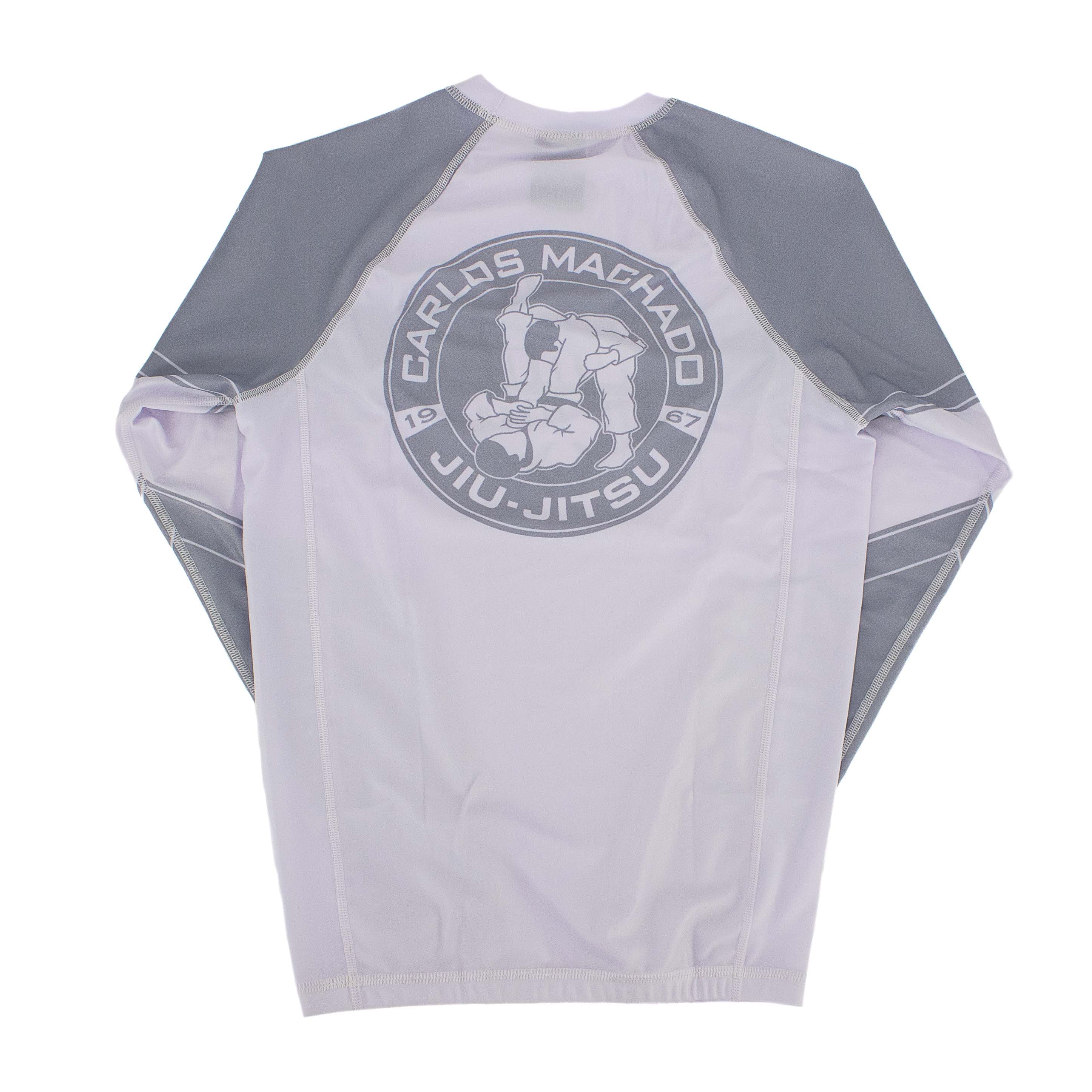 Angled CMJJ White Rash Guard LS - CMJJ Gear