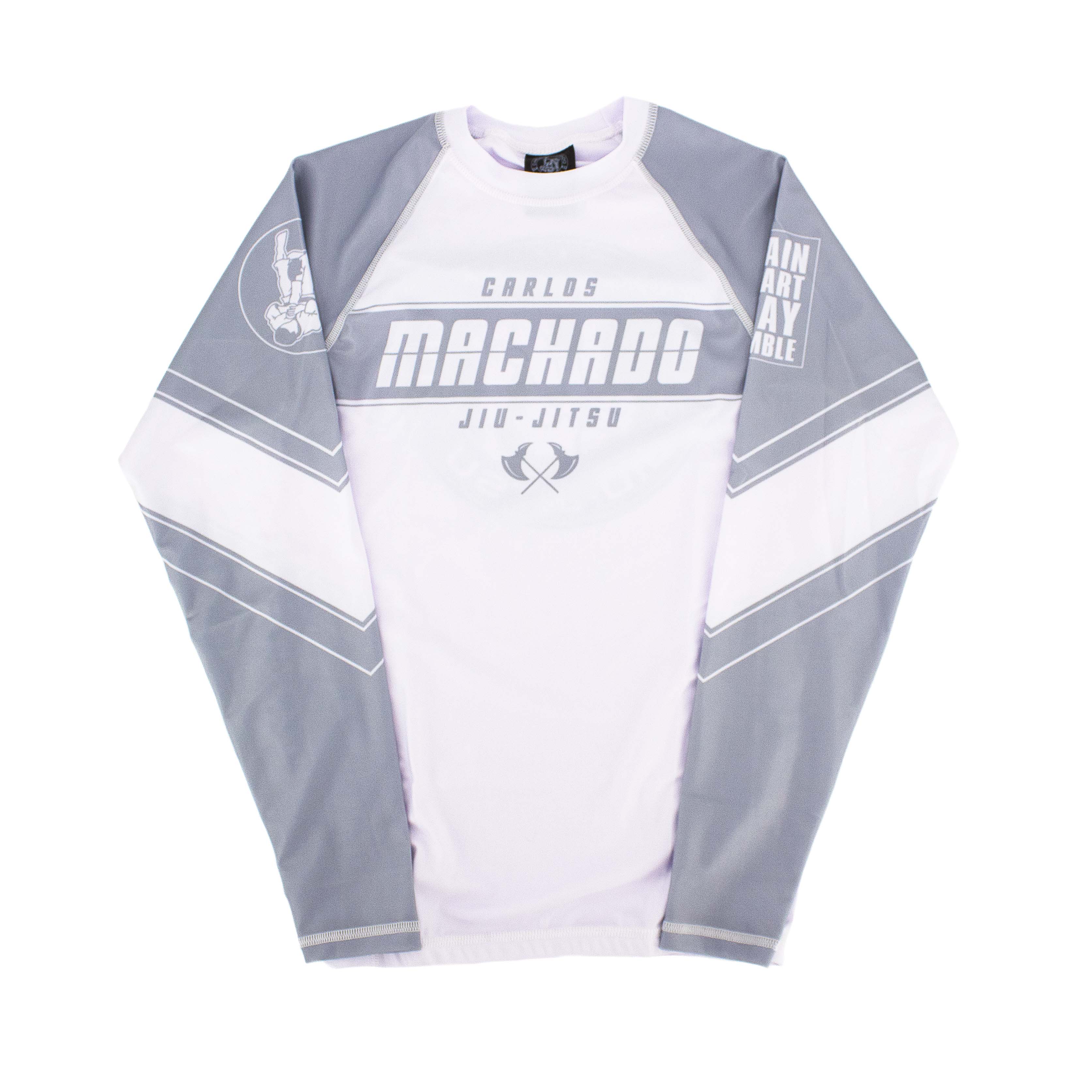 Angled CMJJ White Rash Guard LS - CMJJ Gear