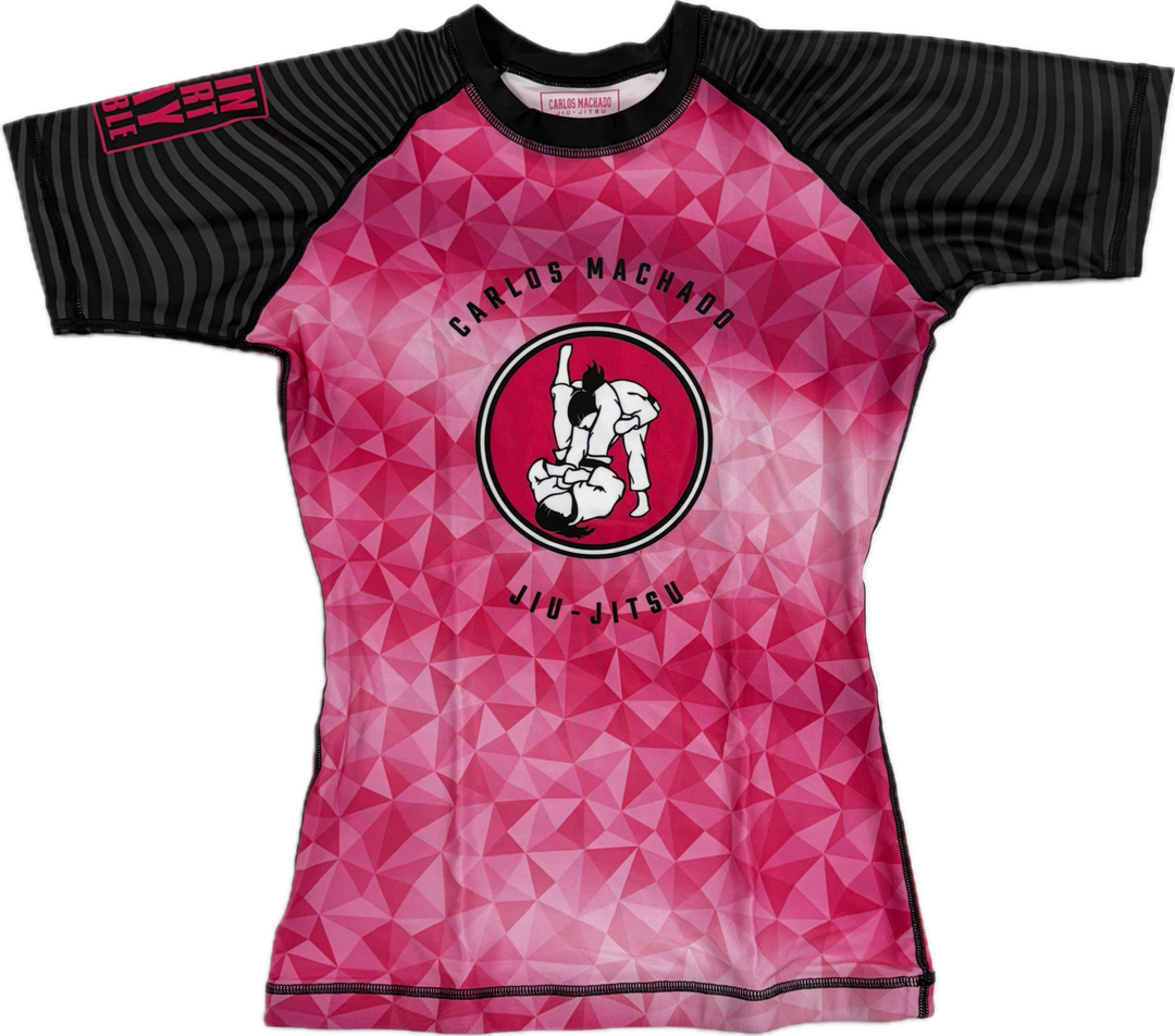 Ladies Pink DIamond Rash Guard