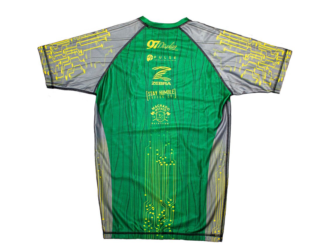 Green Matrix Rash Guard - CMJJ Gear