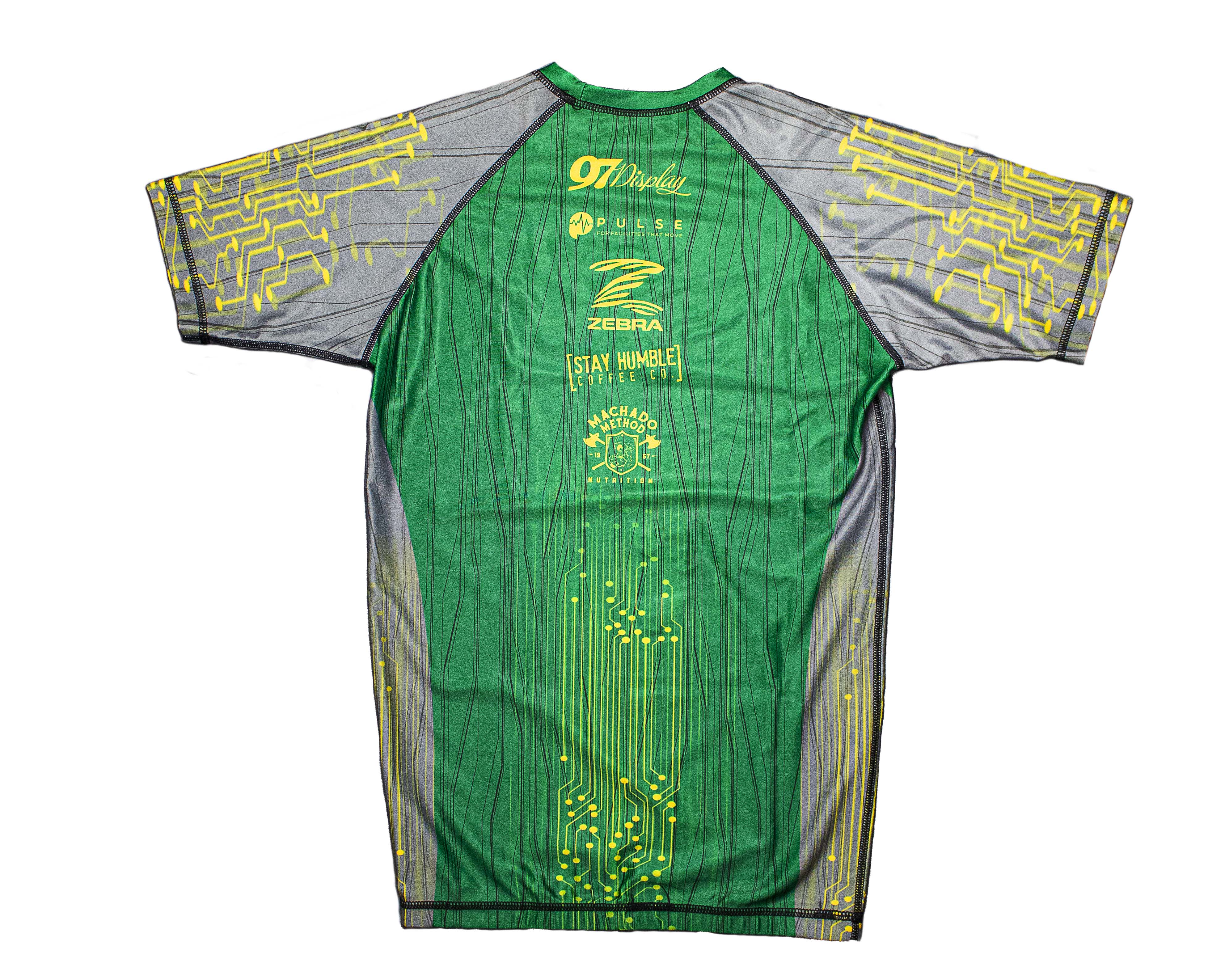 Green Matrix Rash Guard - CMJJ Gear