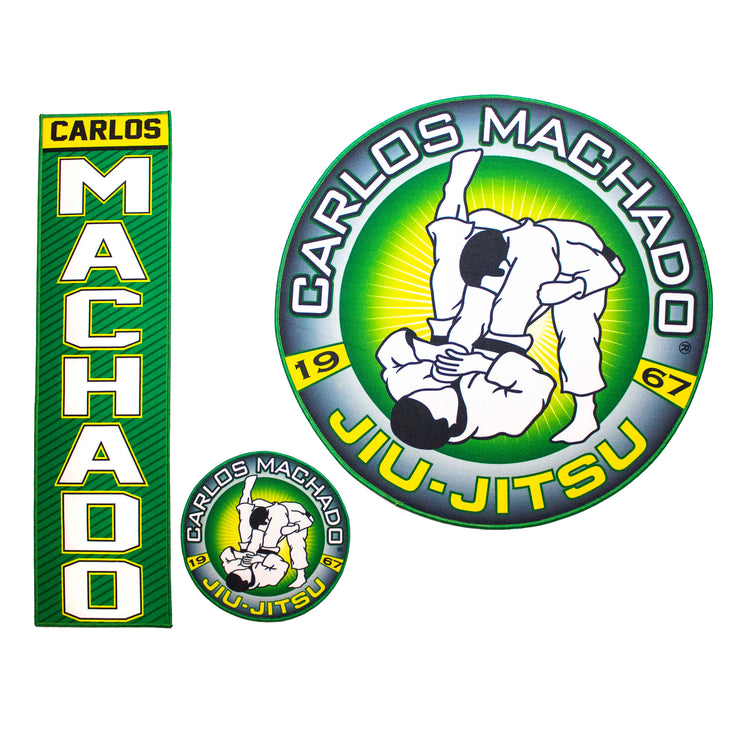 3 Patch Pack - Green & Yellow Classic Logo - CMJJ Gear