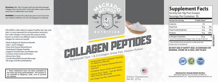 Grass Fed Collagen Peptides - Type 1 & 3 - CMJJ Gear