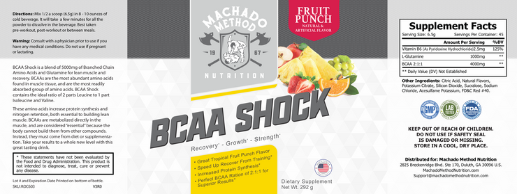 BCAA Shock (Fruit Punch) - CMJJ Gear