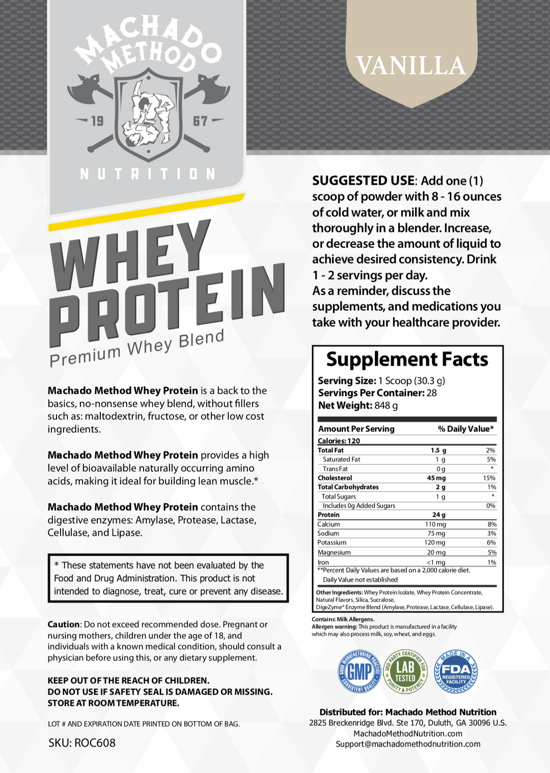 Vanilla Premium Whey - CMJJ Gear