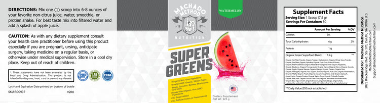 Organic Super Greens Watermelon - CMJJ Gear